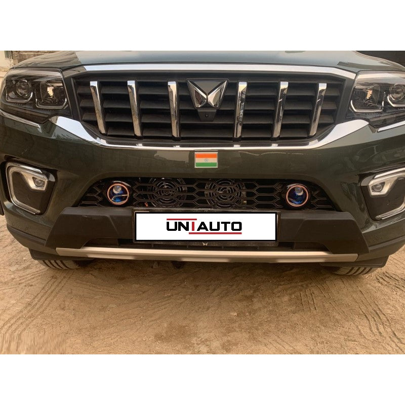 3 Inch Projector Foglamp Slot Lower Grill for Mahindra Scorpio N | Direct Fit Lower Bumper Fog Lamp Mount