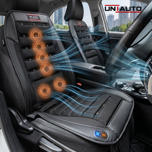 Universal Car Seat Ventilation & Massage Cushion with Cooling Fan | 12V Seat Cooler for All Cars & SUVs
