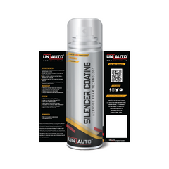 Uniauto Silver Silencer Coating - Aerosol Technology (500ml) | Heat-Resistant Anti-Rust Protection for Silencers