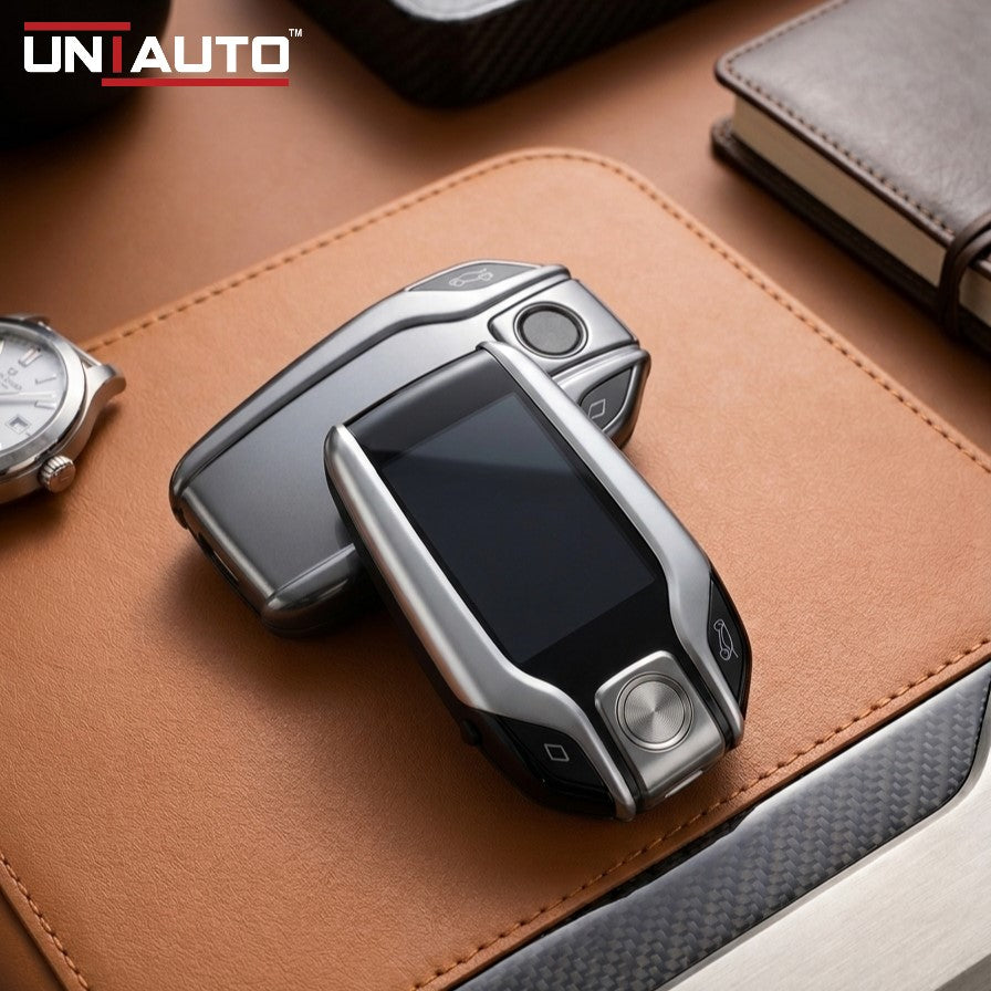 Uniauto Smart Universal Touch Car Key | USB Rechargeable Key with Display & Proximity Lock