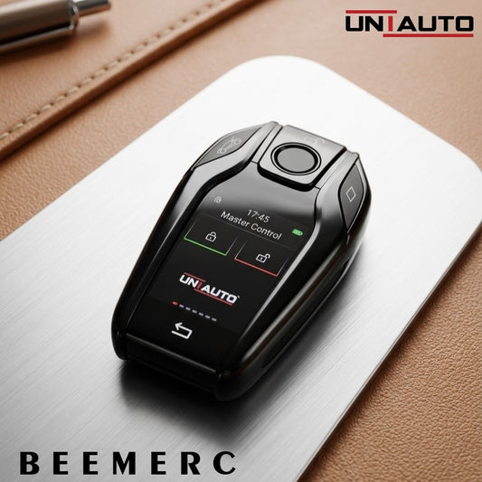 Uniauto BEEMERC Smart Universal Car Key | USB Rechargeable Key with Touch Display & Proximity Lock