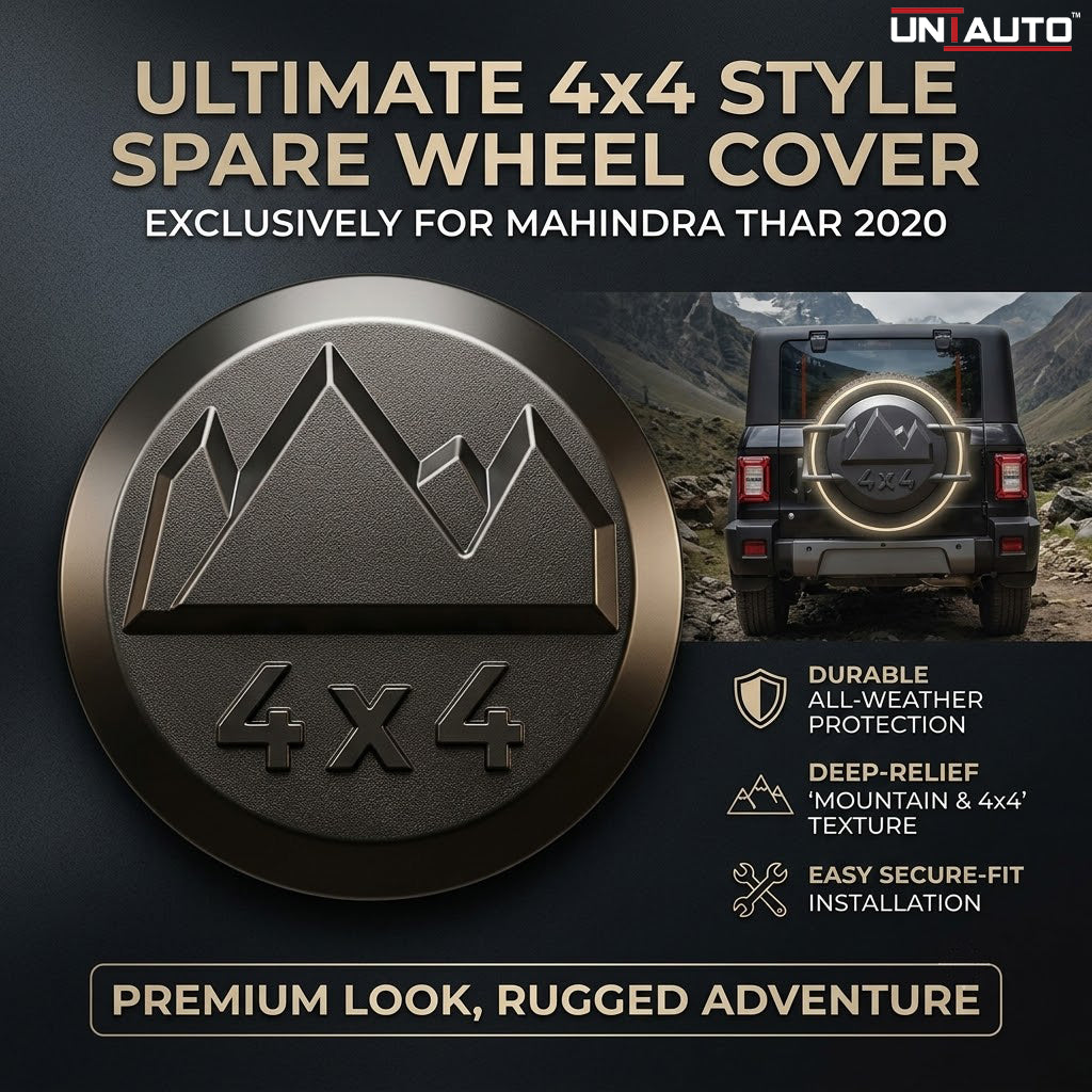 غطاء إطار احتياطي بتصميم 4X4 لسيارة ماهيندرا ثار 2020