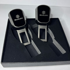 Uniauto 2 in 1 Premium Alarm Stopper and Belt Holder| Black | Seat Belt Buckle