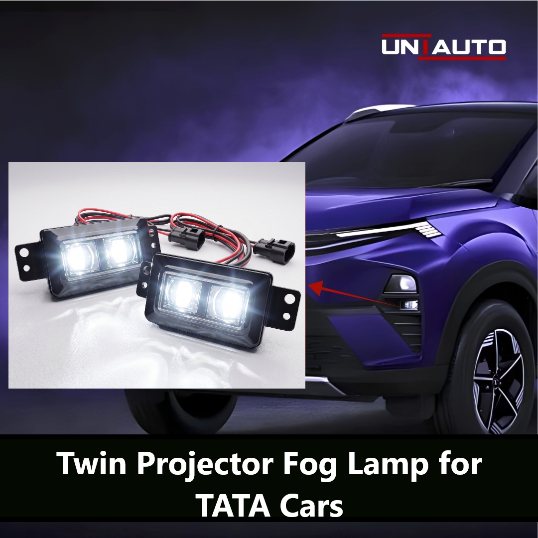 OEM Type Twin Projector Fog Lamp pair with Built In LED | Plug and Play | for TATA Punch Facelift 2026
