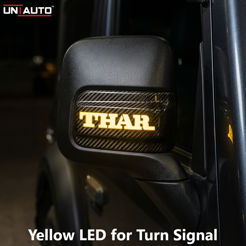 ORVM Cover with DRL & Matrix Style Turn Indicator for Mahindra Thar & Thar Roxx