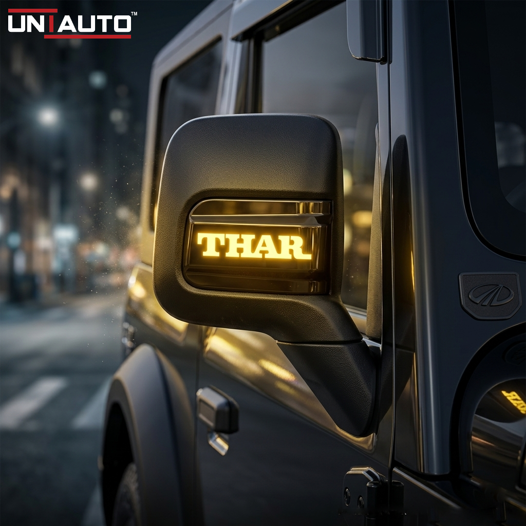 ORVM Cover with DRL & Matrix Style Turn Indicator for Mahindra Thar & Thar Roxx