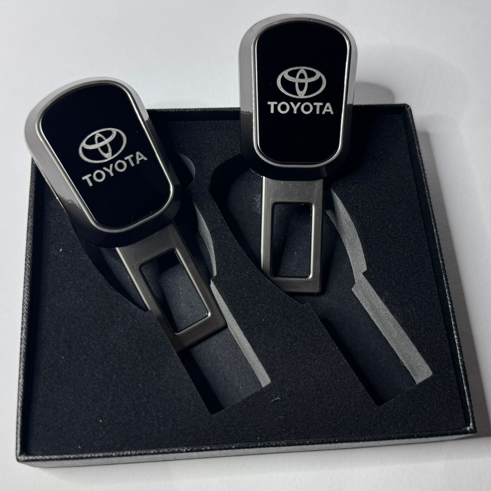 Uniauto 2 in 1 Premium Alarm Stopper and Belt Holder| Black | Seat Belt Buckle