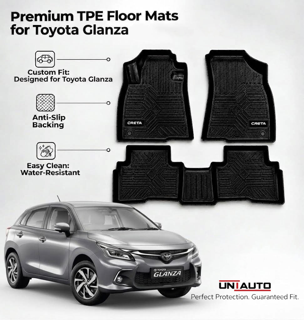 GFX Style Uniauto Tru Fit mats for Toyota Glanza
