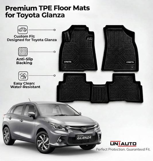 GFX Style Uniauto Tru Fit mats for Toyota Glanza