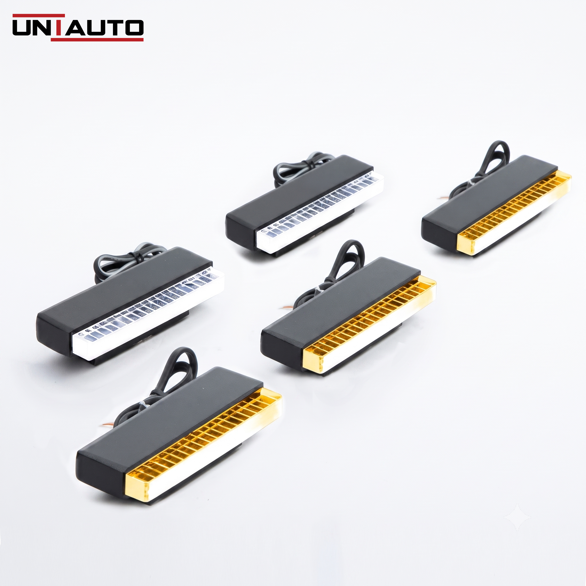 Imported UFO Roof Lights Set of 5 – Premium LED Lighting for Off-Road Adventures (3 Amber, 2 White)