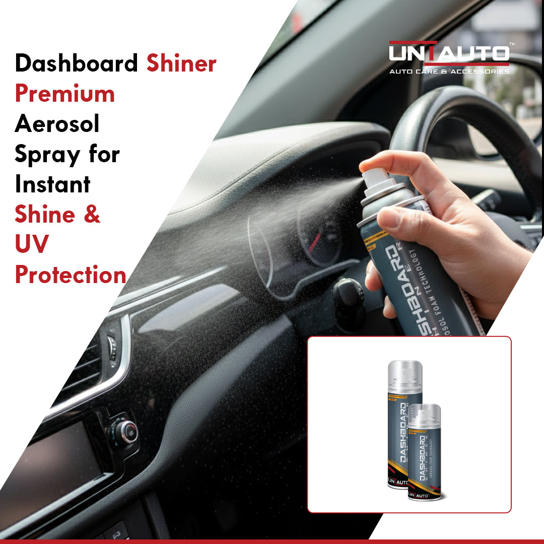 Uniauto Dashboard Shiner – Premium Aerosol Spray for Instant Shine & UV Protection