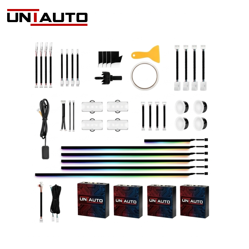 Uniauto Magic Colour Smart Universal Ambient Light – Multi-Color RGB Interior Lighting Kit for All Cars