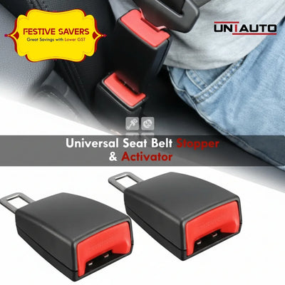 Universal 2 in 1 Seat Belt Alarm Stopper and Seat Belt Activator - Pack of 2