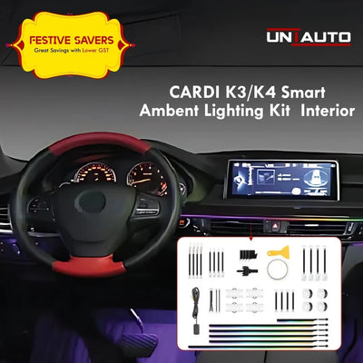 Cardi Its Mine K3/ K4 Smart Ambient Lighting | Atmosphere Light Set For Interior Car Lighting | Universal Ambient Lighting Solution with App Control