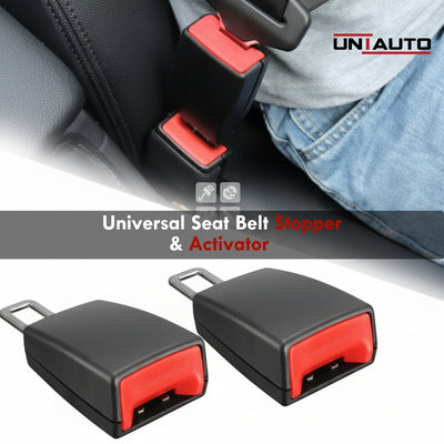 Universal 2 in 1 Seat Belt Alarm Stopper and Seat Belt Activator - Pack of 2