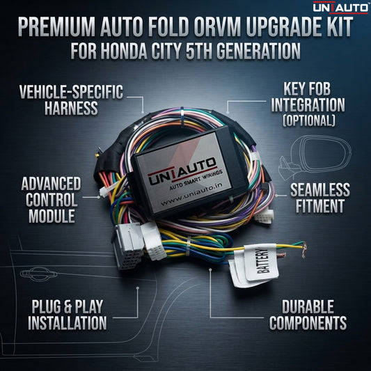Auto Fold ORVM or Mirror Upgrade kit for Honda City 5th Generation | Install Auto fold ORVM into Base and mid models