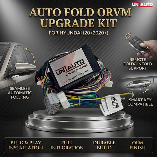 Auto Fold ORVM or Mirror Upgrade kit for Hyundai i20 2020 onwards | Install Auto fold ORVM into Base and mid models