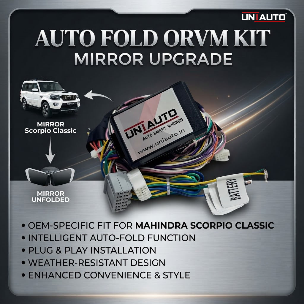 Auto Fold ORVM or Mirror Upgrade kit for Mahindra Scorpio Classic | Install Auto fold ORVM into Base and mid models