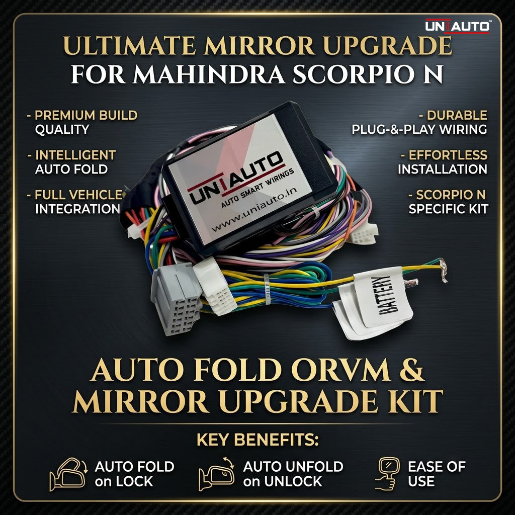 Auto Fold ORVM or Mirror Upgrade kit for Mahindra Scorpio N | Install Auto fold ORVM into Base and mid models