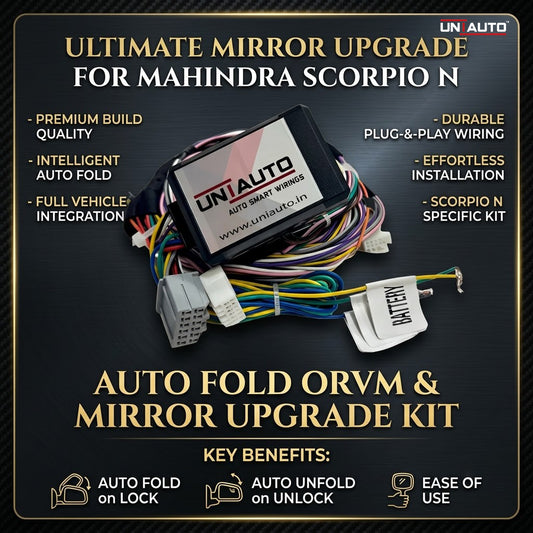 Auto Fold ORVM or Mirror Upgrade kit for Mahindra Scorpio N | Install Auto fold ORVM into Base and mid models