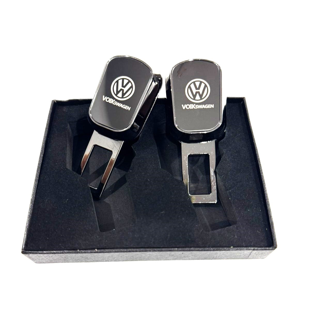 Uniauto 2 in 1 Premium Alarm Stopper and Belt Holder| Black | Seat Belt Buckle