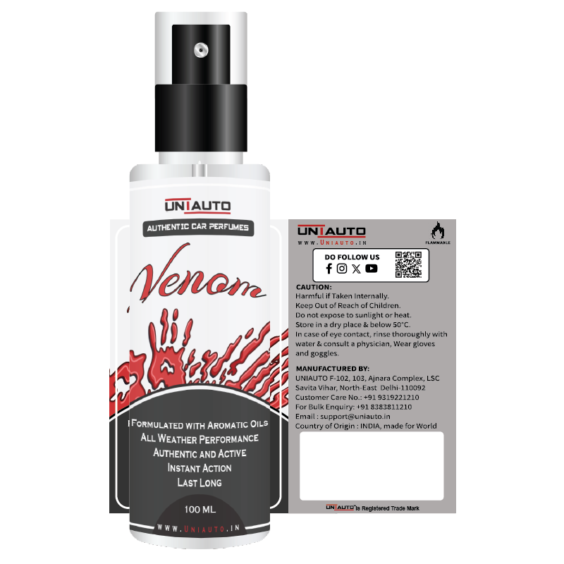 Uniauto Venom – Authentic Car Perfume, Unleash the Power of Intensity - 100ml