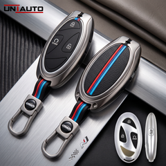 Metal Key Cover for Hyundai Venue 2025 onwards - 4 Button Smart Key (Black) | Zinc Alloy
