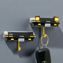 Wall-Mounted Key Rack with Glowing Pop-Up Headlights – Functional and Decorative Automotive Accessory for Car Enthusiasts and Collectors