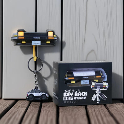 Wall-Mounted Key Rack with Glowing Pop-Up Headlights – Functional and Decorative Automotive Accessory for Car Enthusiasts and Collectors