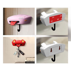 Mazda Miata Inspired Car Face LED Key Holder Wall Hook – Pop-Up Headlight Design with Tongue Hanger – Fun Home, Garage & Entryway Organizer