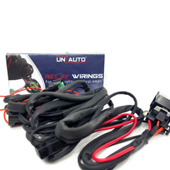 Uniauto Fog Lamp or Headlight Wiring Kit with Relay | Direct Fit Fog Light or Headlight Wiring Harness | Plug-and-Play for Simple Installation