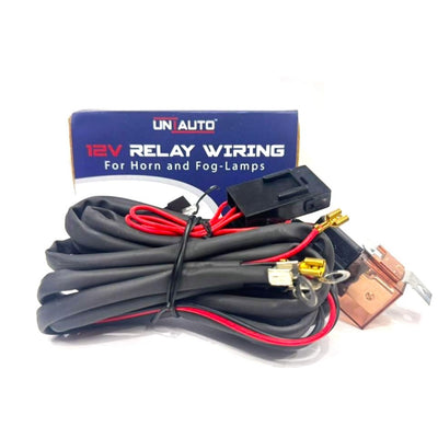 12V Horn Wiring Harness Relay Kit for Dual or Heavy-Duty Horns – Relay Wiring Only (No Horn Included)