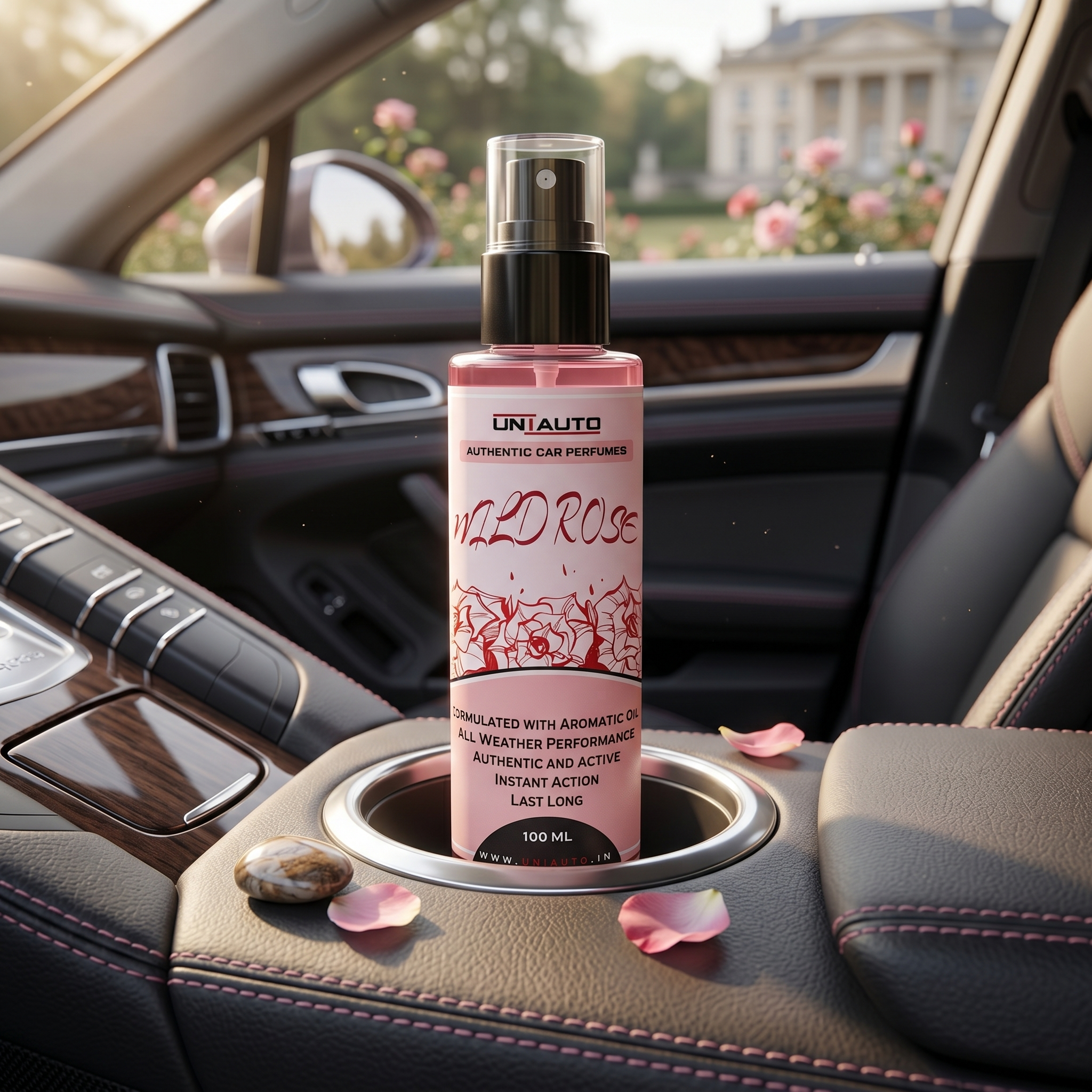 Uniauto Wild Rose – Luxurious Car Perfume for a Romantic and Refreshing Drive – 100ml