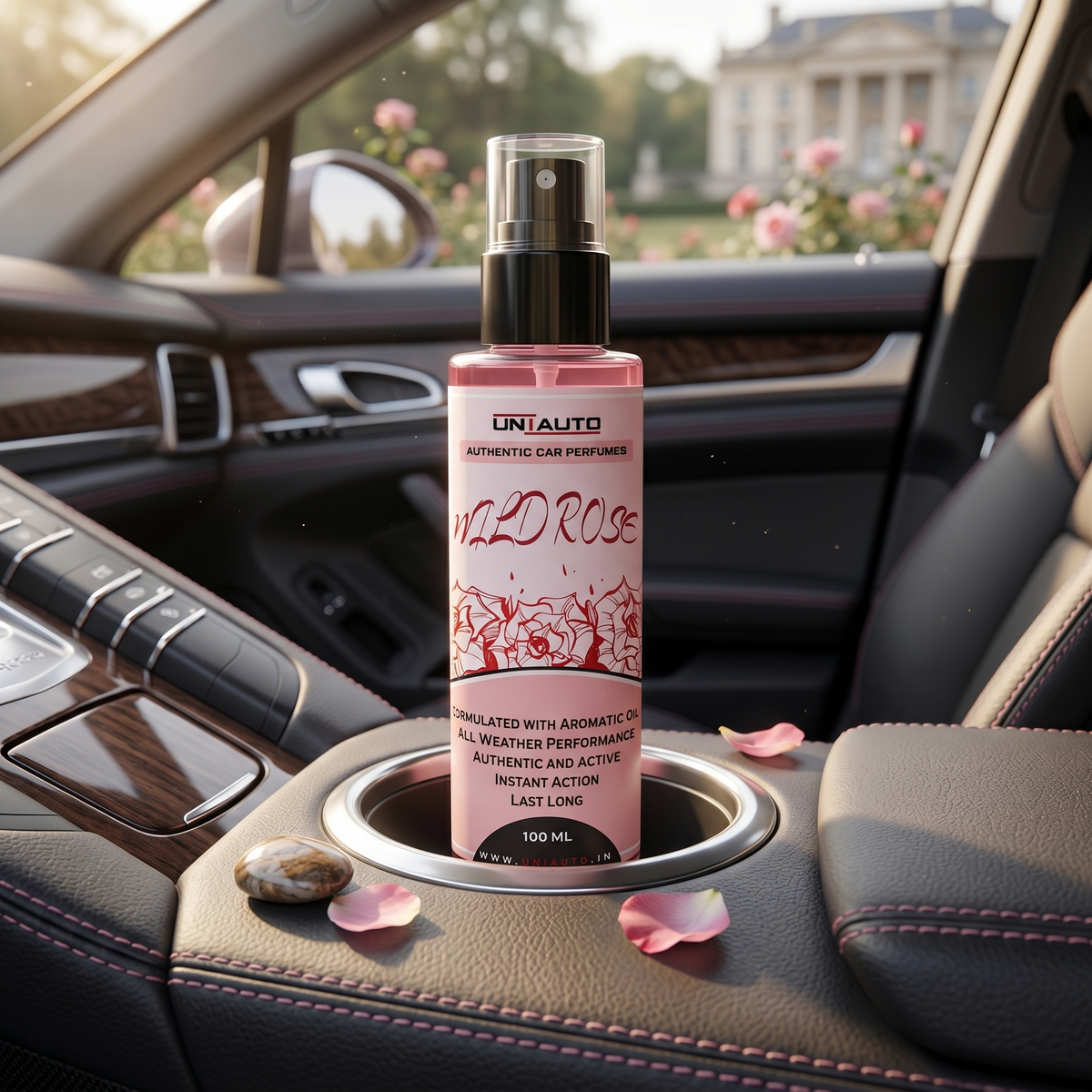 Uniauto Wild Rose – Luxurious Car Perfume for a Romantic and Refreshing Drive – 100ml