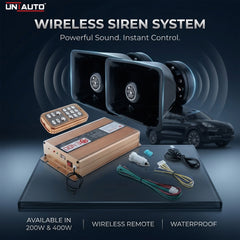 200W/400W Wireless Remote Control Siren Alarm System – Waterproof High-Power Emergency Alert with Long-Range Remote