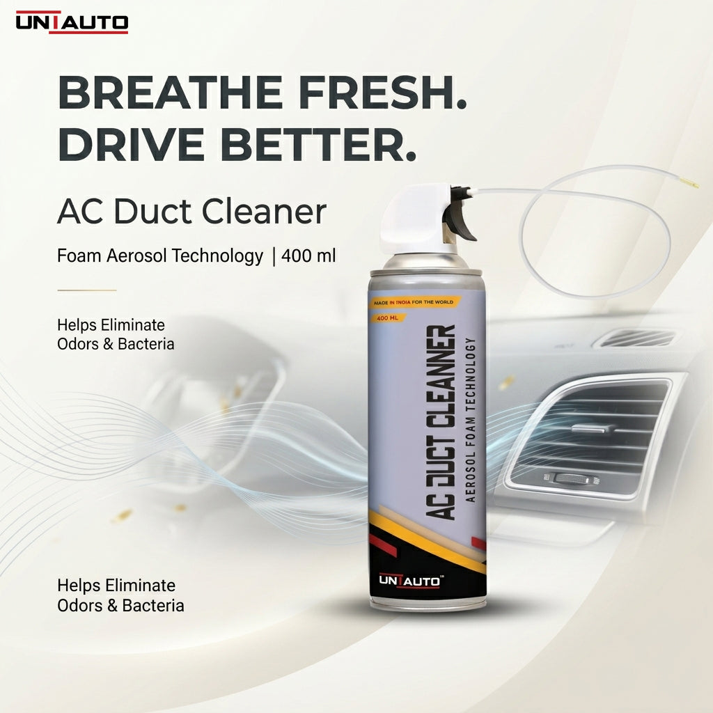 Uniauto AC Duct Cleaner - Foam Aerosol Technology (400ml) | Eliminates Odors & Bacteria for Fresh, Cool Air