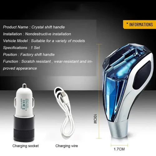 LED Gear Knob - Crystal | 8mm, 10mm, and 12mm Threads | For all Cars including 3XO, Curvv, Roxx and More
