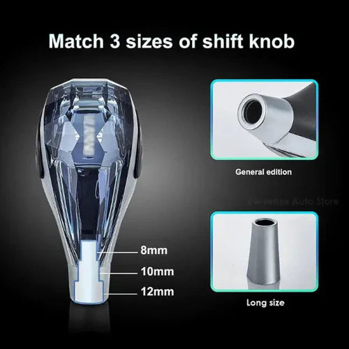 LED Gear Knob - Crystal | 8mm, 10mm, and 12mm Threads | For all Cars including 3XO, Curvv, Roxx and More