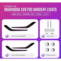 Cardi Ambient Smart LED Specific fit Kit for Mahindra XUV700 with App Control