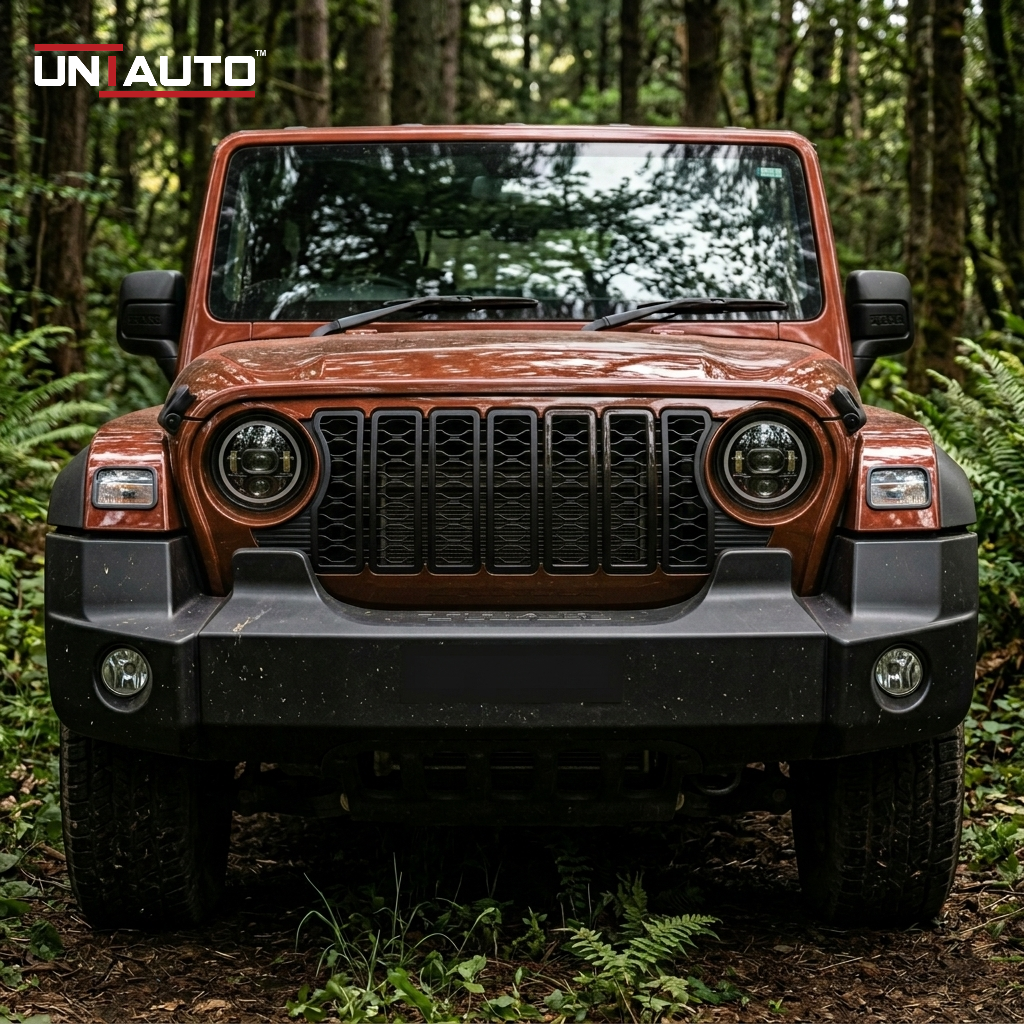 ABS Rubicon Style Front Grille for Mahindra Thar 2020-Onwards | Premium Aggressive Jeep-Inspired Design