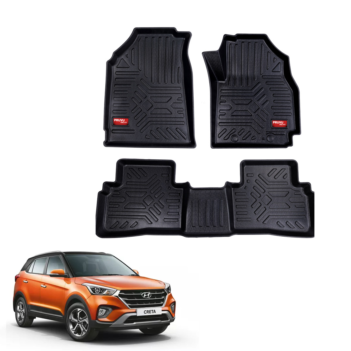 GFX Style Uniauto Tru Fit mats  for Hyundai Creta 2018 onwards