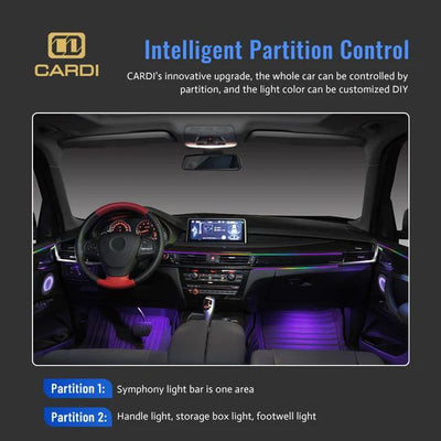 Cardi Its Mine K3/ K4 Smart Ambient Lighting | Atmosphere Light Set For Interior Car Lighting | Universal Ambient Lighting Solution with App Control