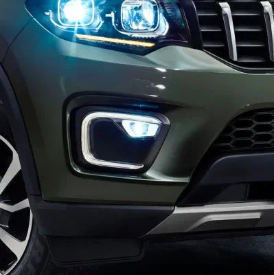 Mahindra OEM Fog Lamp with DRL For Scorpio N - 2 Fog Lamp | 2 Bezzel | 1 Wiring Harness