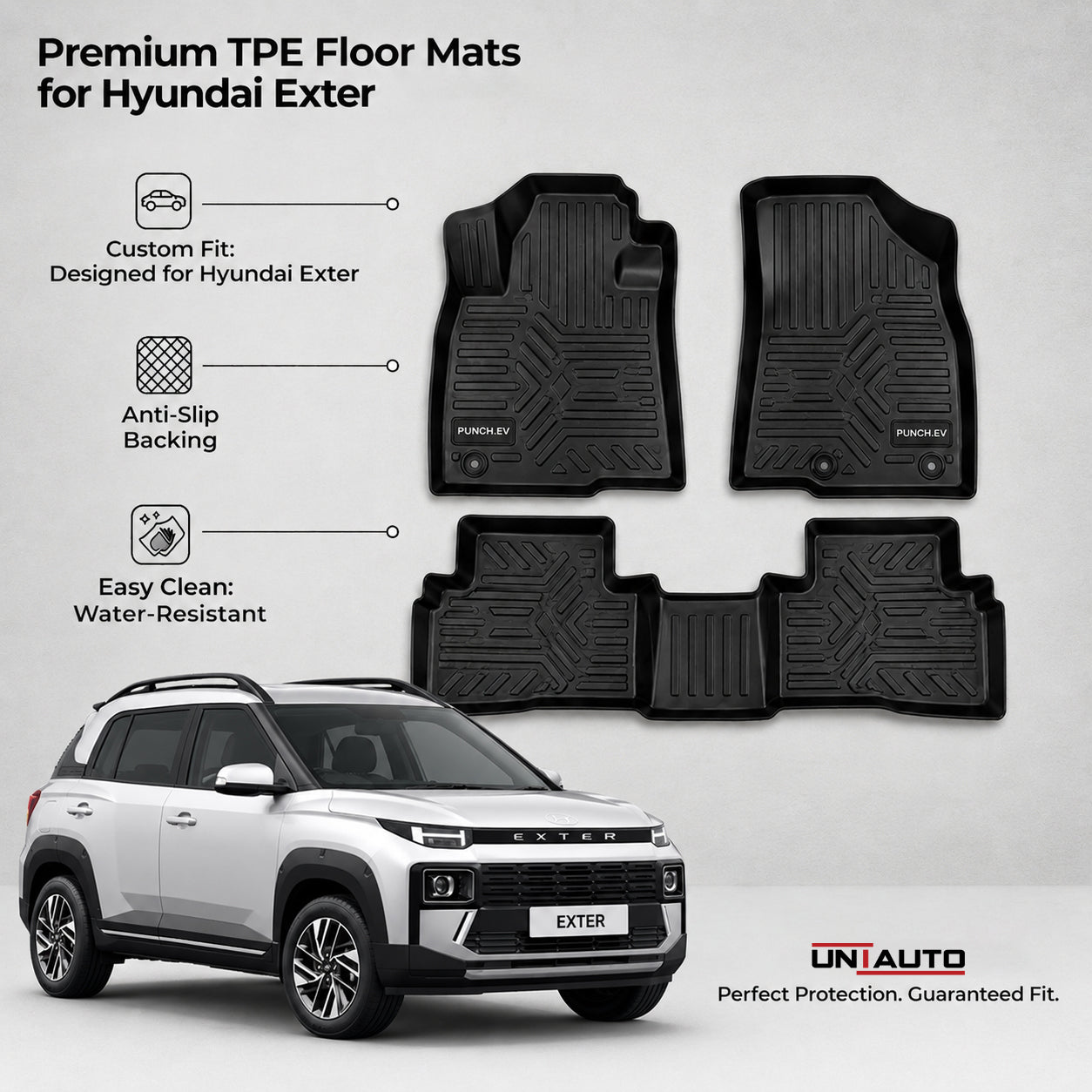 GFX Style Uniauto Tru Fit mats for Hyundai Exter