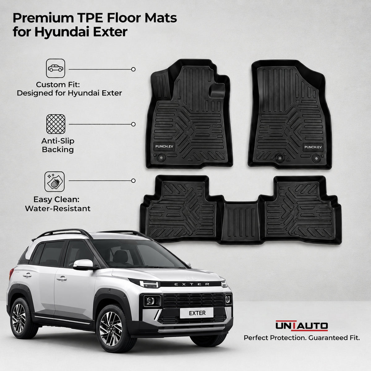 GFX Style Uniauto Tru Fit mats for Hyundai Exter