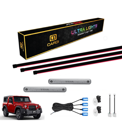 Uniauto It's Mine by Cardi Ambient Smart LED Ambient Light Strip Kit for Interior Car Lighting, Universal Atmosphere Lamp K3 Plus 7th Gen, 13-in-1 Ambient Lighting Solution. for Mahindra Thar with App and Remote control