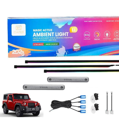 Uniauto ItsMine by Cardi | K4 Plus 7th Gen, 13-in-1 Specialised for Mahindra Thar | Ambient Smart LED Light Strip Kit for Interior Car Lighting | Ambient Lighting Solution for Mahindra Thar with App and Remote control