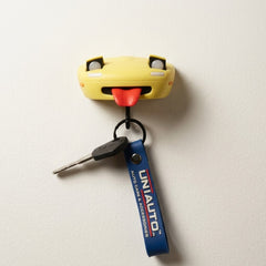 Mazda Miata Inspired Car Face LED Key Holder Wall Hook – Pop-Up Headlight Design with Tongue Hanger – Fun Home, Garage & Entryway Organizer