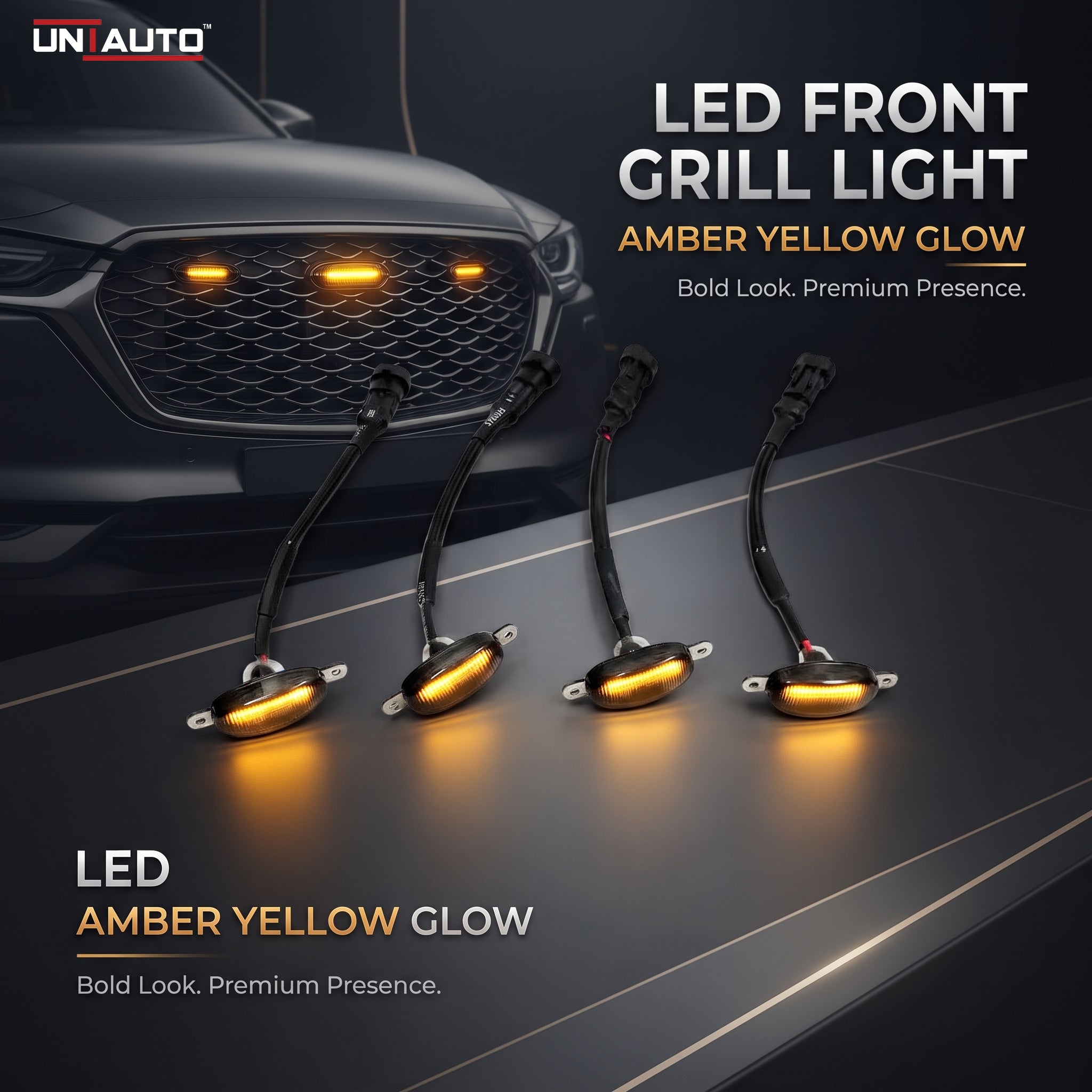 LED Front Grill Light(Amber Yellow)
