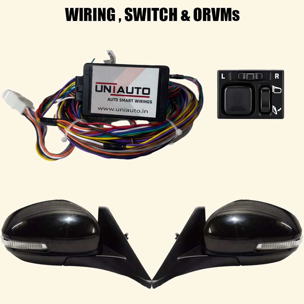 Auto Fold ORVM or Mirror Upgrade kit for Suzuki old Brezza | Install Auto fold ORVM into Base and mid models
